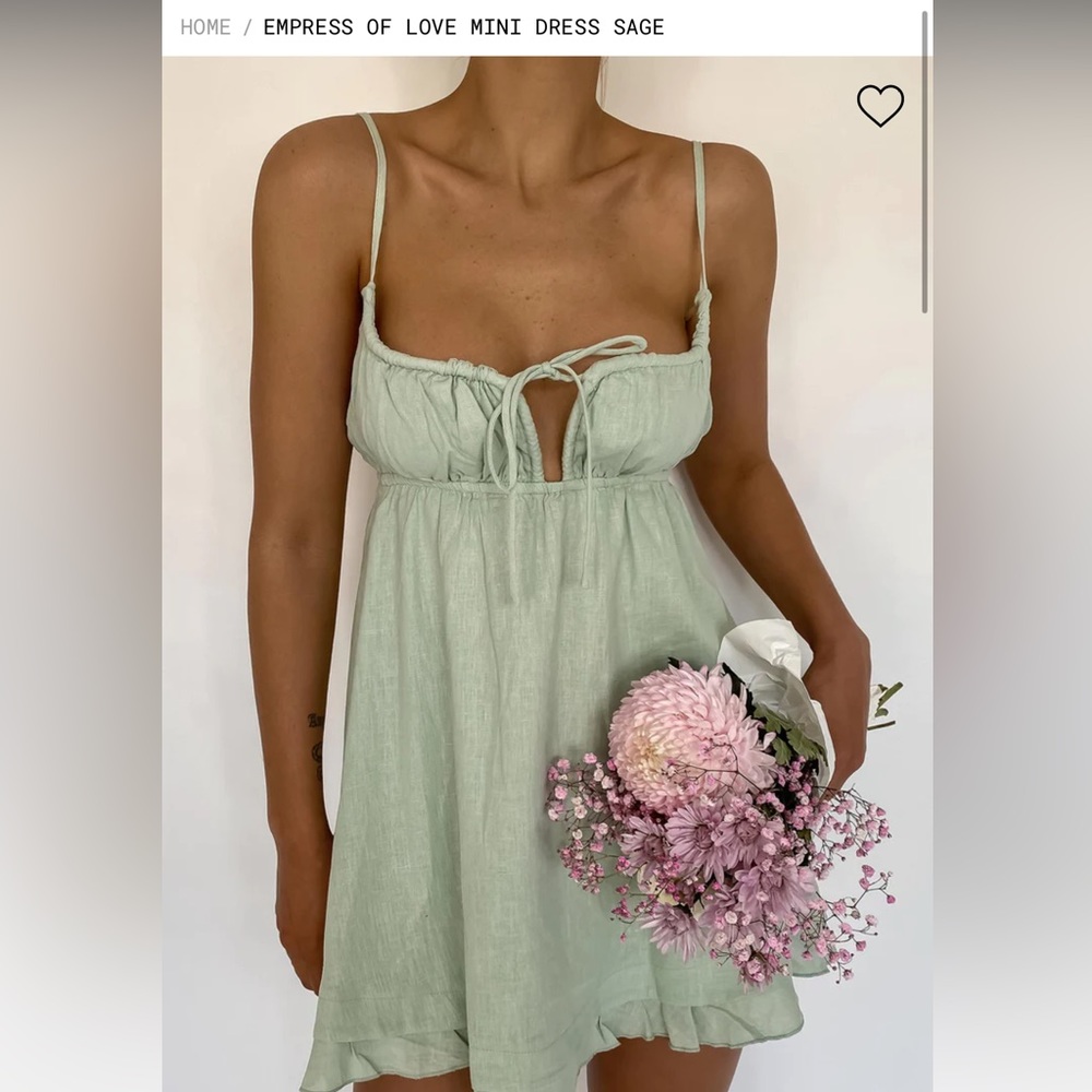 Princess Polly Empress of Love Dress in Sage